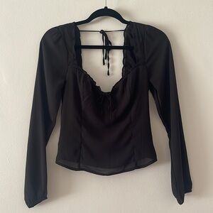 Abercrombie Long-Sleeve Sweetheart Top